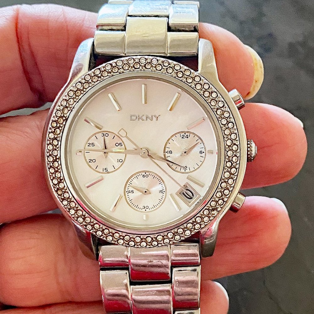 DKNY Chambers Silver-Tone Stainless Chronograph